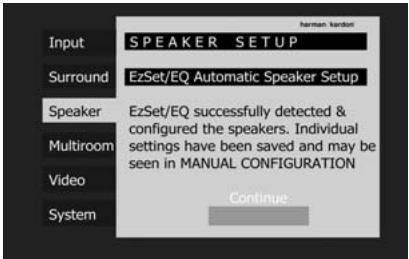HARMAN KARDON CINESPECIAL 29-11 - Configuration et calibrage automatiques des enceintes avec EzSet/EQ - 11