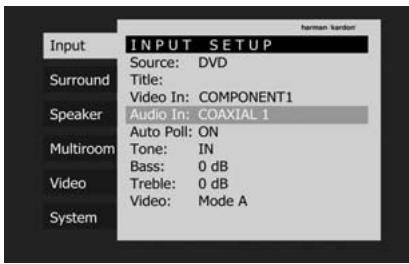 HARMAN KARDON CINESPECIAL 29-7 - Entrée audio   numérique par défaut - 1