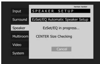HARMAN KARDON CINESPECIAL 29-7 - Configuration et calibrage automatiques des enceintes avec EzSet/EQ - 9