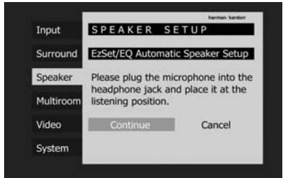 HARMAN KARDON CINESPECIAL 29-7 - Configuration et calibrage automatiques des enceintes avec EzSet/EQ - 2