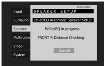 HARMAN KARDON CINESPECIAL 29-7 - Configuration et calibrage automatiques des enceintes avec EzSet/EQ - 8