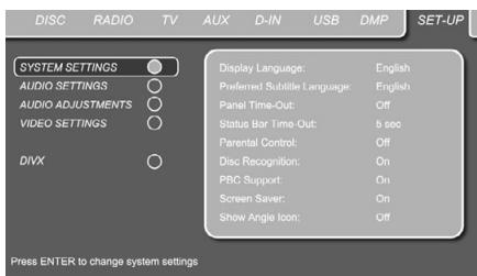 HARMAN KARDON DL 640HD - Réglages Systeme - 1