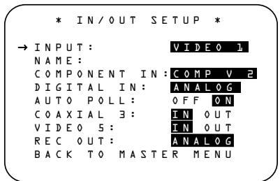 HARMAN KARDON DPR 2005 - Configuration de l'entrée - 1