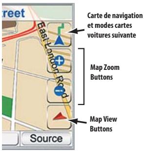 HARMAN KARDON GPS-410 [GPS-410EU] - OPTIONS DE L'ÉCRAN CARTE   CARTE DE NAVIGATION/SUIVRE   TOUCHE VOITURE: - 1