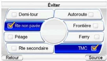HARMAN KARDON GPS-410 [GPS-410EU] - Modification des paramètres de navigation - 2