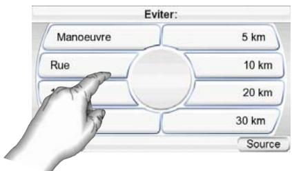 HARMAN KARDON GPS-500 [GPS-500WE] - ÉCRAN ROUTE OPTIONS : - 3