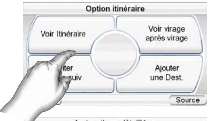 HARMAN KARDON GPS-500 [GPS-500WE] - ÉCRAN ROUTE OPTIONS : - 1