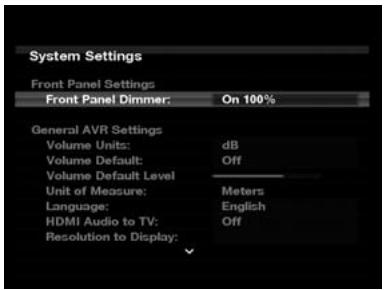 HARMAN KARDON AVR 255 - Paramètres du système - 1