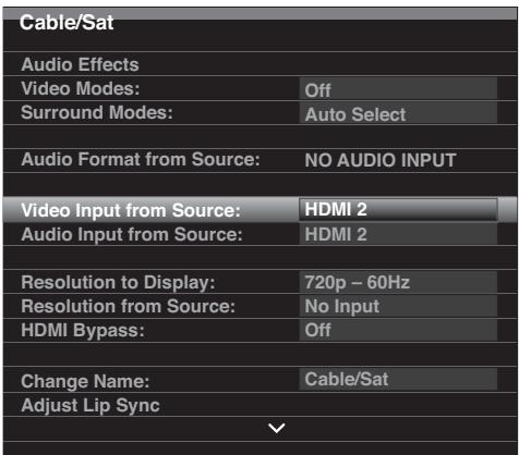 HARMAN KARDON AVR 365 - Configuration des sources - 1