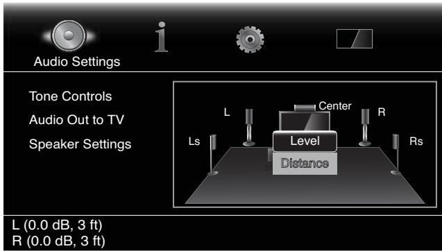 HARMAN KARDON BDS 5 - Réglage des distances des enceintes : - 1