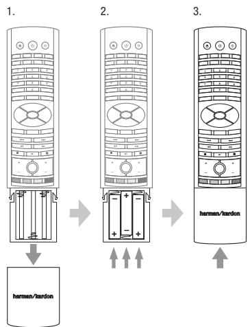 HARMAN KARDON BDS 5 - Installation des piles - 1