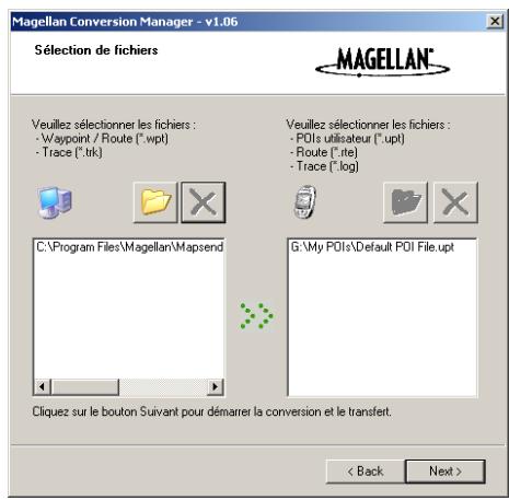 MAGELLAN EXPLORIST 600 - Transférer des waypoints, routes et traces de MapSend - 1