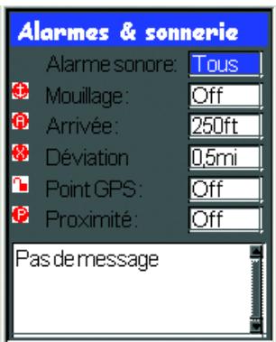 MAGELLAN EXPLORIST 600 - Définir alarmes et sonnerie - 1