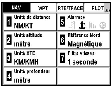 MAGELLAN FX324 - Choisir les unités de mesure - 1