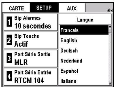 MAGELLAN FX324 - Choisir la langue d'affichage - 2