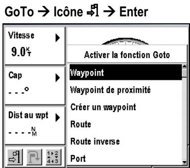 MAGELLAN FX324 - Activer la fonction goto waypoint ou route - 1