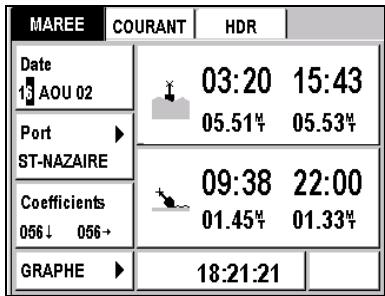 MAGELLAN FX324 - Saisir l'heure locale ou une date (calcul de marée, calcul de courant) - 1
