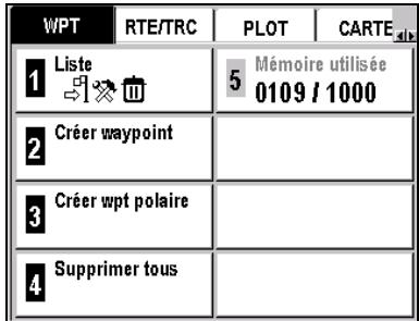 MAGELLAN FX324 - Menu waypoint - 1
