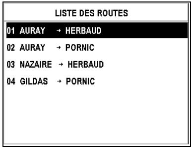 MAGELLAN FX324 - Liste de routes - 1