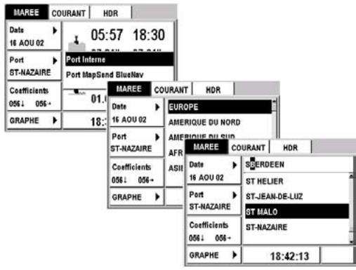 MAGELLAN FX324 - Sélectionner une valeur à partir d'une liste - 1