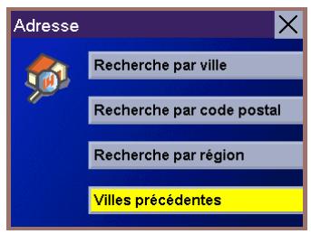 MAGELLAN MRM 700EMEA - Sélectionner une destination - Recherche dans les villes précédentes - 2