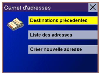 MAGELLAN MRM 700EMEA - Selectionner une destination à partir d'une destination précédente et l'enregistrer dans le Carnet d'adresses - 2