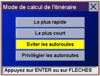MAGELLAN MRM 700EMEA - Choisir le mode de calcul de l'itinétaire - 3