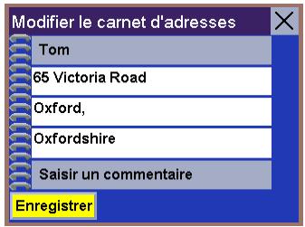 MAGELLAN MRM 700EMEA - Selectionner une destination à partir d'une destination précédente et l'enregistrer dans le Carnet d'adresses - 7