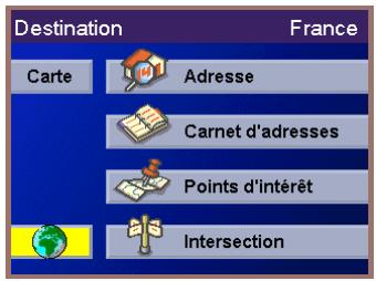 MAGELLAN MRM 700EMEA - Sélectionner une destination à l'aide de l'adresse - Sélectionner le pays - 1
