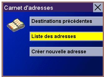 MAGELLAN MRM 700EMEA - Sélectionner une destination dans le Carnet d'adresses - 2