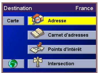 MAGELLAN MRM 700EMEA - Sélectionner une destination à l'aide d'une adresse - Recherche par ville - 1