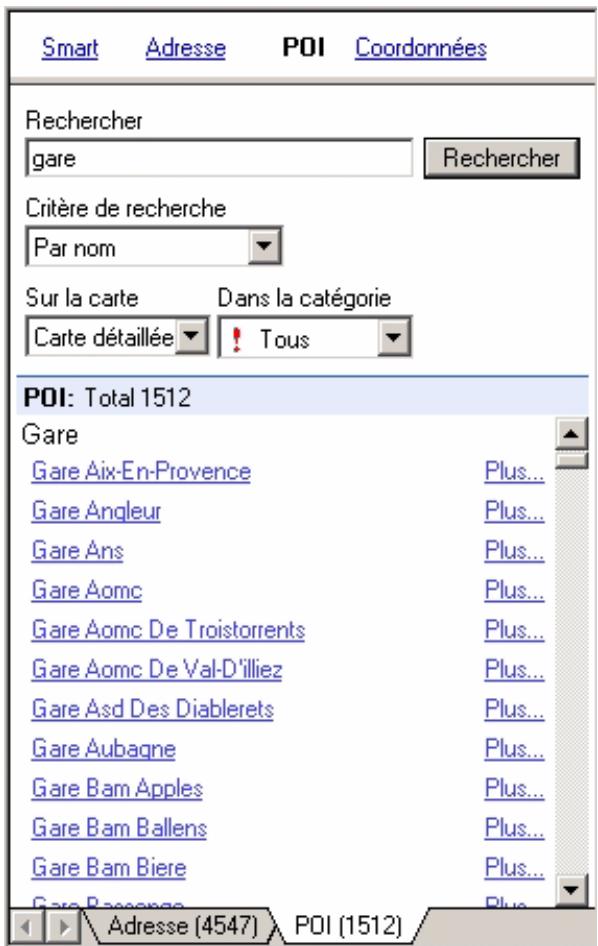 MAGELLAN MSLITE E - Recherche de POI - 1