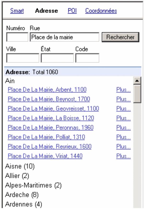 MAGELLAN MSLITE E - Liste de résultats - 1