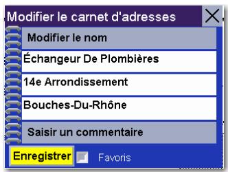 MAGELLAN ROADMATE 3000T - Enregistrer votre position actuelle dans votre carnet d'adresses - 1