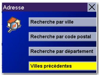 MAGELLAN ROADMATE 3000T - Villes précédentes - 1