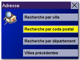 MAGELLAN ROADMATE 3000T - Recherche par code postal - 1