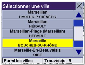 MAGELLAN ROADMATE 3000T - Recherche par ville - 2