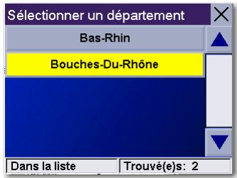 MAGELLAN ROADMATE 3000T - Recherche par département / région - 2