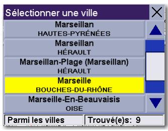 MAGELLAN ROADMATE 3000T - Recherche par ville - 1