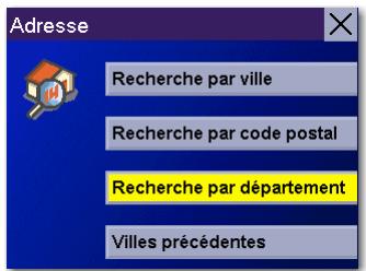 MAGELLAN ROADMATE 3000T - Recherche par département / région - 1