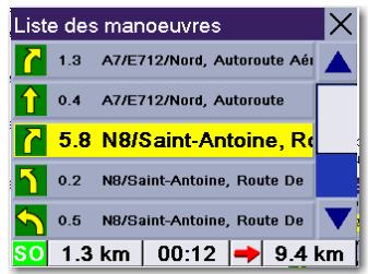 MAGELLAN ROADMATE 3000T - Explorer une manœuvre de l'itinéraire calculé - 1