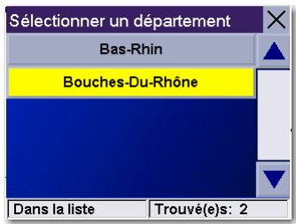 MAGELLAN ROADMATE 3000T - Recherche par département / région - 1