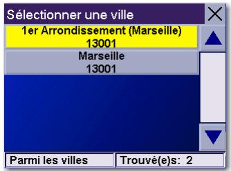 MAGELLAN ROADMATE 3000T - Recherche par code postal - 2
