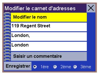 MAGELLAN ROADMATE 700 - Enregistrer une nouvelle adresse dans votre Carnet d'adresses et l'enregistrer comme destination - 4