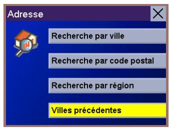 MAGELLAN ROADMATE 700 - Sélectionner une destination - Recherche dans les villes précédentes - 2