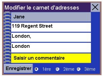 MAGELLAN ROADMATE 700 - Enregistrer une nouvelle adresse dans votre Carnet d'adresses et l'enregistrer comme destination - 6