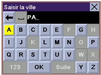 MAGELLAN ROADMATE 700 - Sélectionner une destination à l'aide d'une adresse - Recherche par ville - 3