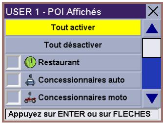 MAGELLAN ROADMATE 700 - Selectionner les points d'intérêt à afficher sur la carte - 3