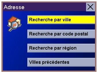MAGELLAN ROADMATE 700 - Sélectionner une destination à l'aide d'une adresse - Recherche par ville - 2