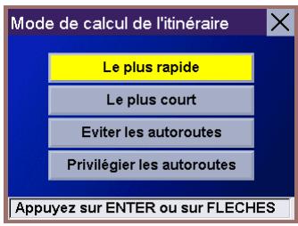 MAGELLAN ROADMATE 700 - Modifier le mode de calcul de l'itinétaire - 3